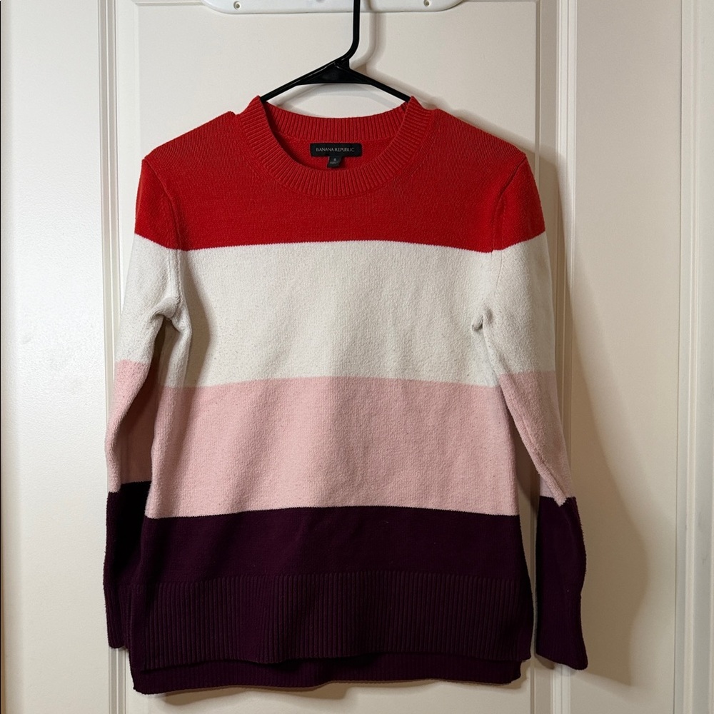 Banana Republic Colorblock Crew Neck Sweater